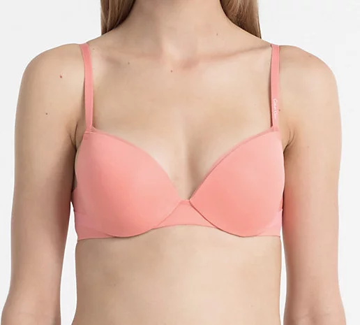 Dámská push-up podprsenka Calvin Klein QF1738E lososová