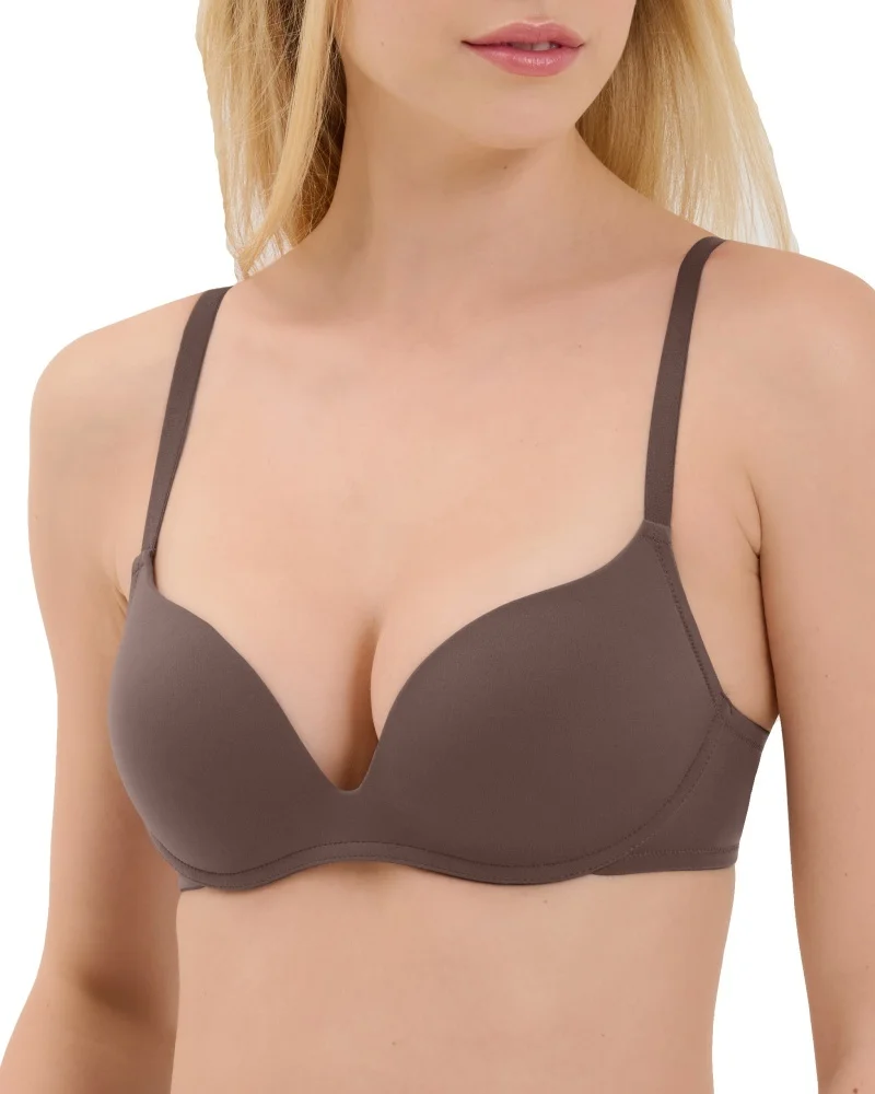 Dámská push-up podprsenka Lisca 20334 Maya hnědá