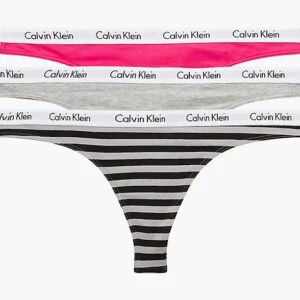 Dámská tanga Calvin Klein QD3587E 658 3 KUSY