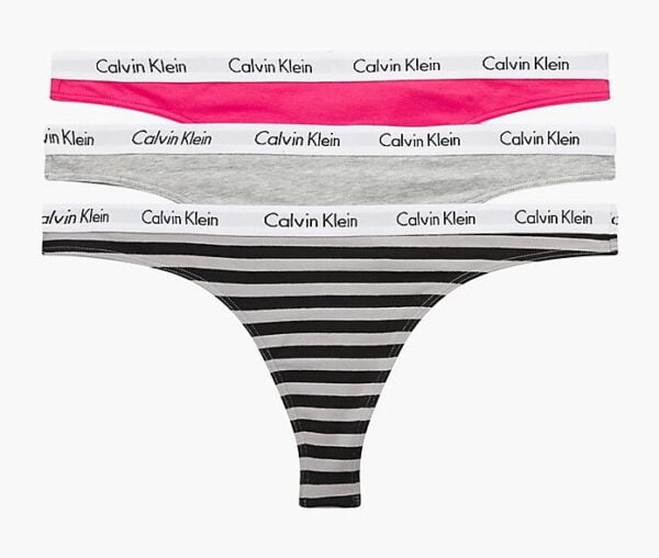 Dámská tanga Calvin Klein QD3587E 658 3 KUSY