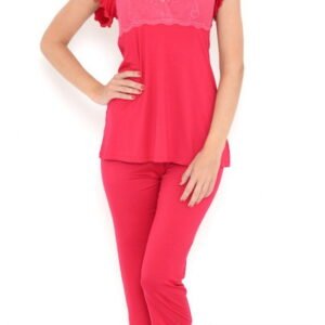 Dámské kapri pyžamo Follia Camilla Viola lososová