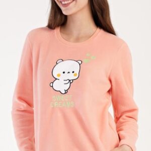 Dámské pyžamo dlouhé Vienetta Secret Kotě