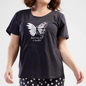 Dámské pyžamo kapri nadměr Vienetta Secret Motýl