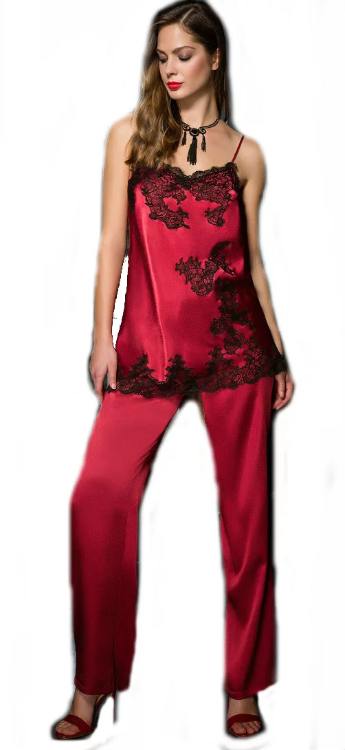 Dámské saténové pyžamo Coemi 181833