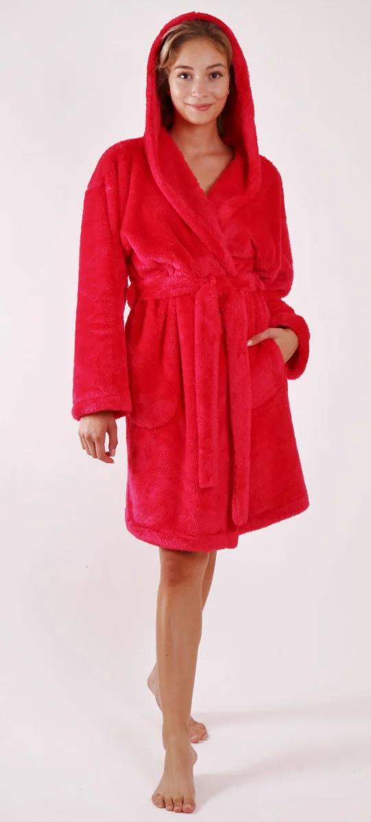 Dámský červený župan Vestis 3320 Lilly Extra