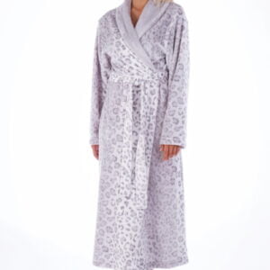 Dámský dlouhý župan Vestis 2556 Irbis šedý tisk