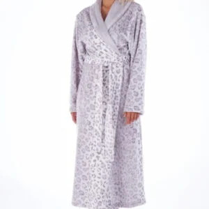 Dámský dlouhý župan Vestis 2556 Irbis šedý tisk