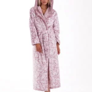 Dámský dlouhý župan Vestis Flora 3956 mauve mist