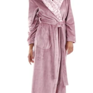 Dámský dlouhý župan s kapucí Vestis Flora 3956 mist