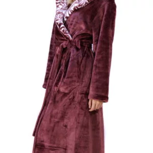 Dámský dlouhý župan s kapucí Vestis Flora vřes 3956