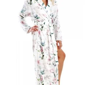 Dámský župan Vestis Calypte 2126 0016 květiny a kolibříci