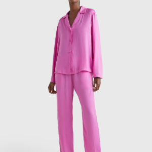 Luxusní dámské saténové pyžamo Tommy Hilfiger UW0UW03847