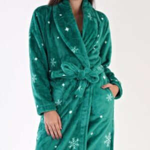 Dámský župan dlouhý se šálovým límcem Vienetta Secret Vločky