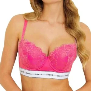 Dámská push-up podprsenka Guess O2BC06 balconette růžová