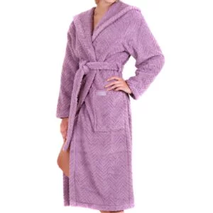 Dámský župan Vestis Athena 3116 vřes s kapucí