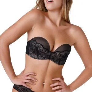 Dámská korzetová podprsenka Wonderbra WB000BHO Ultimate Strapless Lace bra černá
