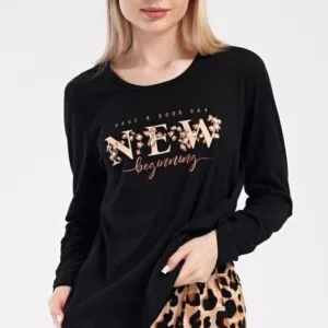 Dámské pyžamo dlouhé Vienetta Secret Laura