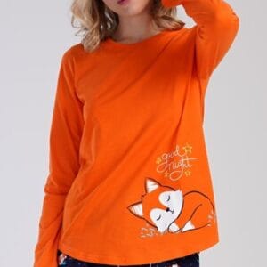 Dámské pyžamo dlouhé Vienetta Secret Liška