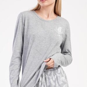 Dámské pyžamo dlouhé Vienetta Secret Peříčko