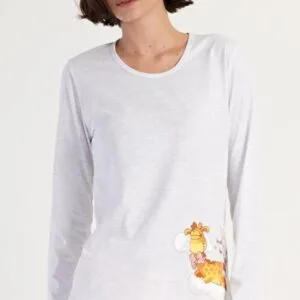 Dámské pyžamo dlouhé Vienetta Secret Žirafa