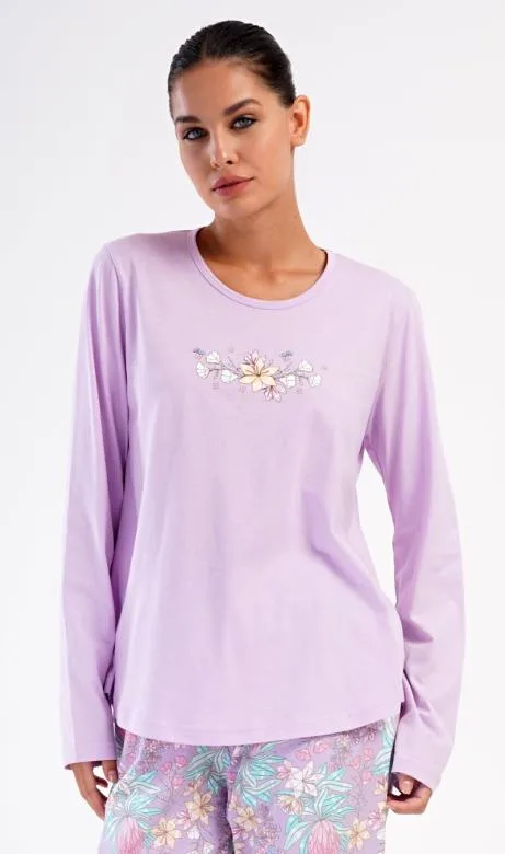 Dámské pyžamo dlouhé nadměrné Vienetta Secret Marie