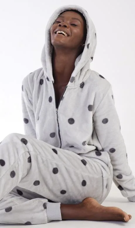 Dámský overal Vienetta Secret Puntík hřejivý