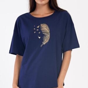 Dámské pyžamo kapri Vienetta Secret Pírko