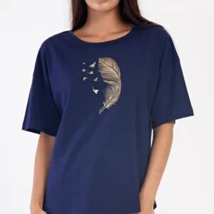 Dámské pyžamo kapri Vienetta Secret Pírko