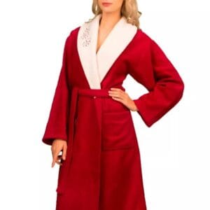 Dámský župan 20388 vínový SPACE