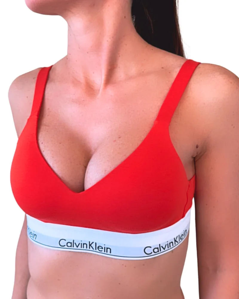 Dámská podprsenka Calvin Klein QF7900 LIFT BRALETTE červená