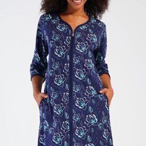 Dámské domácí šaty s tříčtvrtečním rukávem Vienetta Secret Lekníny