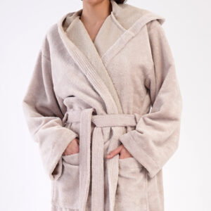 Dámský župan dlouhý s kapucí Vienetta Secret Pláž