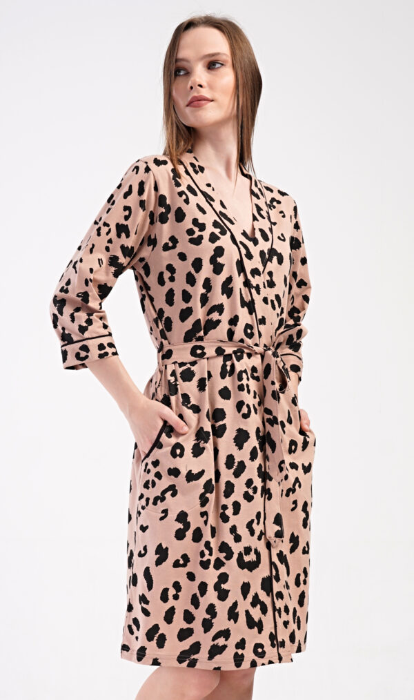 Dámský župan krátký Vienetta Secret Leopard