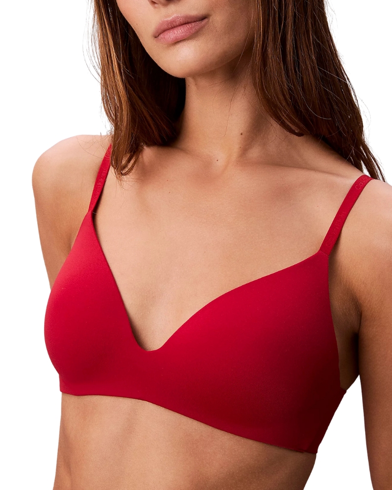 Dámská bezkosticová podprsenka Calvin Klein QF8013 červená