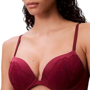 Dámská push-up podprsenka Calvin Klein QF8442E vínová