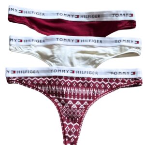 Dámská tanga Tommy Hilfiger UW06134 VÁNOCE 3 ks