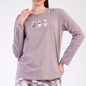 Dámské pyžamo dlouhé Vienetta Secret Karla