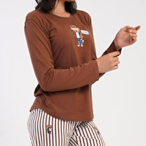 Dámské pyžamo dlouhé Vienetta Secret Bear