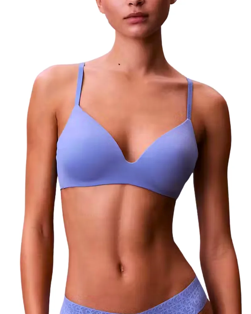 Dámská bezkosticová podprsenka Calvin Klein QF8013 blue tulip