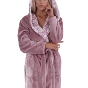 Dámský župan s kapucí Vestis Flora 4856 mauve