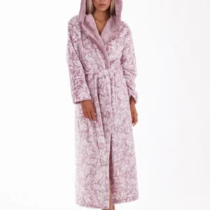 Dámský dlouhý župan Vestis Flora 3956 mauve mist