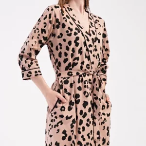 Dámský župan krátký Vienetta Secret Leopard