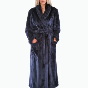 Unisex modrý župan Vestis Lilly 2120